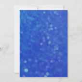 Zilveren marine Glittery New Years Eve party Kaart (Achterkant)