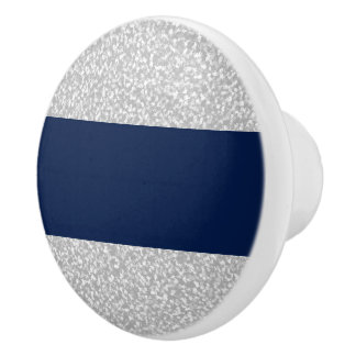 Zilveren & Marine Keramische Meubels Kabinet Knopp Knop