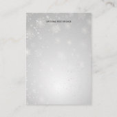 zilveren marine sneeuwvlokken winter bruiloft Deta Informatiekaartje (Achterkant)