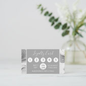 Zilveren Marmeren Girly Loyalty Punch (Staand voorkant)