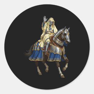 Zilveren Masker Koning Baldwin Iv Gouden Masker Mi Ronde Sticker