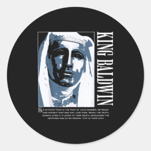 Zilveren Masker Koning Baldwin Iv Meme De Lepra Ko Ronde Sticker