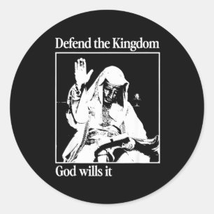 Zilveren Masker Koning Baldwin Iv Meme De Lepra Ko Ronde Sticker