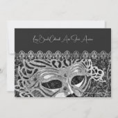 Zilveren Masquerade Gala Uitnodiging (Achterkant)