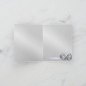 Zilveren Masquerade Paarse Dankkaart Bedankkaart (Binnen)