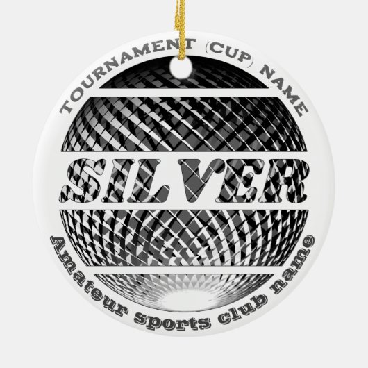 Zilveren medaille, 2e plaats winnaar keramisch ornament (Achterkant)