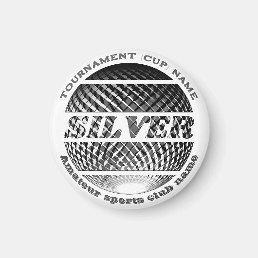 Zilveren medaille, 2e plaats winnaar magneet (Voorkant)