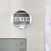 Zilveren medaille, 2e plaats winnaar magneet