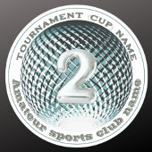 Zilveren medaille 2e plaats winnaar ronde Sticker