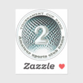 Zilveren medaille 2e plaats winnaar ronde Sticker (Vel)