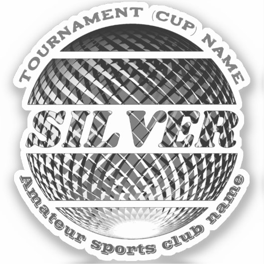 Zilveren medaille, 2e plaats winnaar sticker (Voorkant)