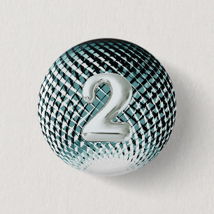 Zilveren medaille, 2e plaats winnaar Sticker Ronde Button 3,2 Cm