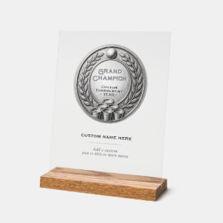 Zilveren Medaille Beer Pong Toernooi Kampioenschap Acryl Bord