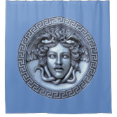 Zilveren Medusa Douchegordijn (Voorkant)