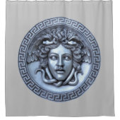 Zilveren Medusa Grijs Douchegordijn (Voorkant)