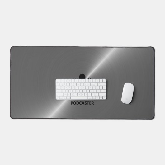 Zilveren Metaal Effect, Podcaster, Podcast Bureaumat (Keyboard & Muis)