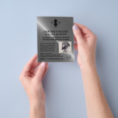 Zilveren Metaal Effect, Podcaster, Podcast Flyer (Hand)
