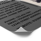 Zilveren Metaal Effect, Podcaster, Podcast Poster (Hoek)