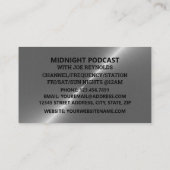 Zilveren Metaal Effect, Podcaster, Podcast Visitekaartje (Achterkant)