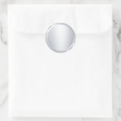 Zilveren Metaal Kleur Blank Aangepaste Sjabloon Vo Ronde Sticker (Tas)