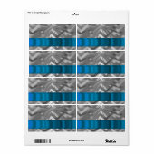 Zilveren metaalachtige chevron etiket (Full Sheet)