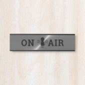 Zilveren Metaaleffect op het Teken van de Luchtdeu Deurbordje (Voorkant)