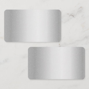 Zilveren metalen blanco visitekaartje