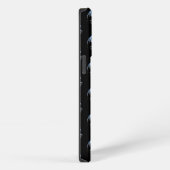 Zilveren Metalen Draak Patroon iPhone Hoesje (Rechterkant)