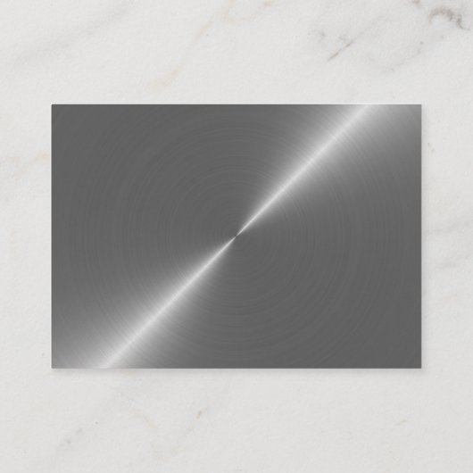 Zilveren metalen effect script stijl gratis drankj informatiekaartje (Achterkant)