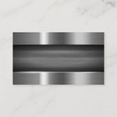 Zilveren Metalen Glanzende Achtergrond Visitekaartje (Achterkant)