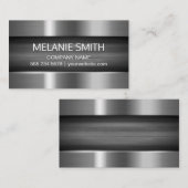 Zilveren Metalen Glanzende Achtergrond Visitekaartje (Voorkant / Achterkant)
