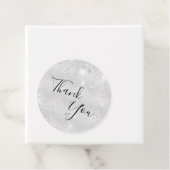 Zilveren metalen glitters bedankt bedankjes labels (In situ)