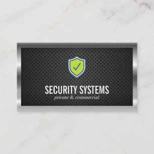 Zilveren metalen rand geperforeerde mesh visitekaartje