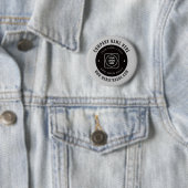 Zilveren Metallic Aangepaste Logo Zakelijke Merkid Ronde Button 5,7 Cm (In situ)