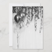 Zilveren Metallic Ballonnen Rustieke Klimop Baby S Kaart (Achterkant)