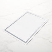 Zilveren Metallic Folie Randkaarten Uitnodiging (Gedraaid)