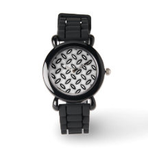 Zilveren Metallic Horloge Met Patroon