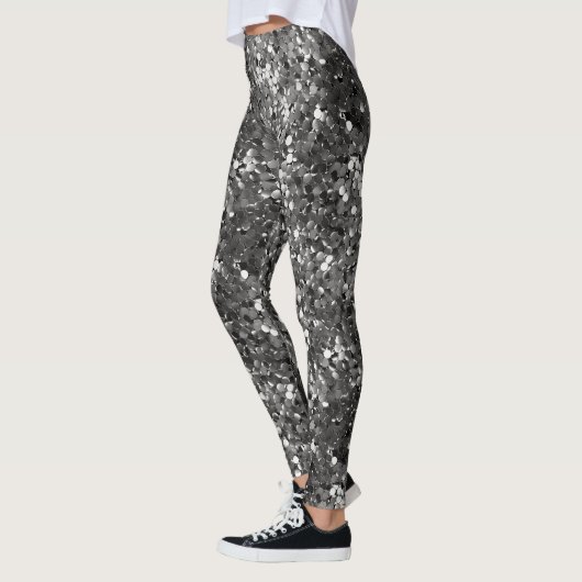 Zilveren Metallic Sequin Leggings (Links)