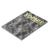 Zilveren Metallic Sequin Notitieboek (Linkerzijde)