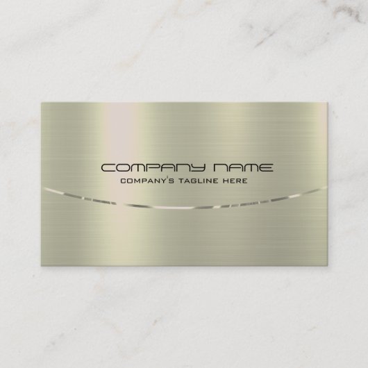 Zilveren metallic textuur achtergrond visitekaartje (Voorkant)