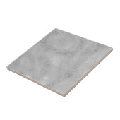 Zilveren metallic textuur rustieke shimmer stijlvo tegeltje (Zijkant)