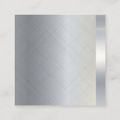 zilveren metallic trim vierkante visitekaartje (Achterkant)