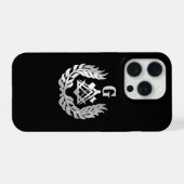 Zilveren metselarijsymbool iPhone hoesje (Achterkant horizontaal)