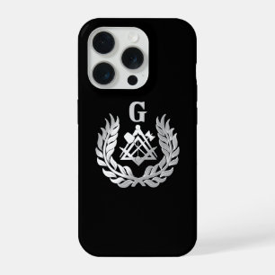 Zilveren metselarijsymbool iPhone 15 pro case