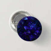 Zilveren Midnight Blooms Ronde Button 3,2 Cm (Voorkant /achterkant)