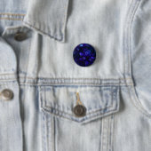 Zilveren Midnight Blooms Ronde Button 3,2 Cm (In situ)