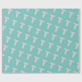 Zilveren mintletter T Cadeaupapier (Vlak)