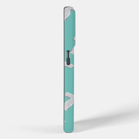 Zilveren mintletter T Case-Mate iPhone Case (Achterkant / Rechts)