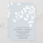 Zilveren Mist Eucalyptus Groene Moderne Bruiloft Kaart (Voorkant / Achterkant)