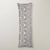 Zilveren  Modern Body Pillow Lichaamskussen (Achterkant (Verticaal))